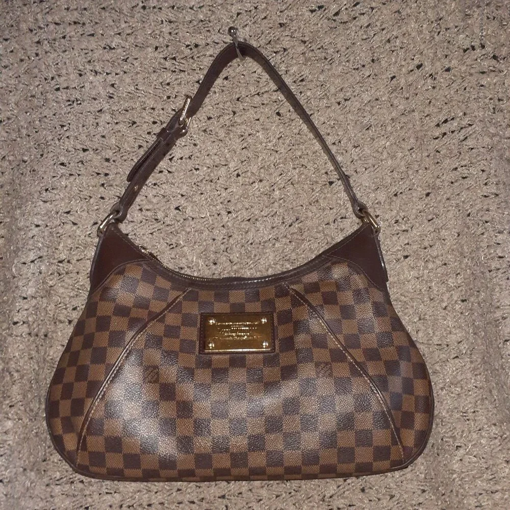 LOUIS VUITTON-Tate GM-Damier Ebene Shoulder Bag-Hobo-Dustbag/Receipt-Authentic